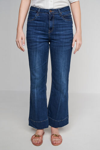 Midnight Blue Solid Flared Bottom, Midnight Blue, image 1